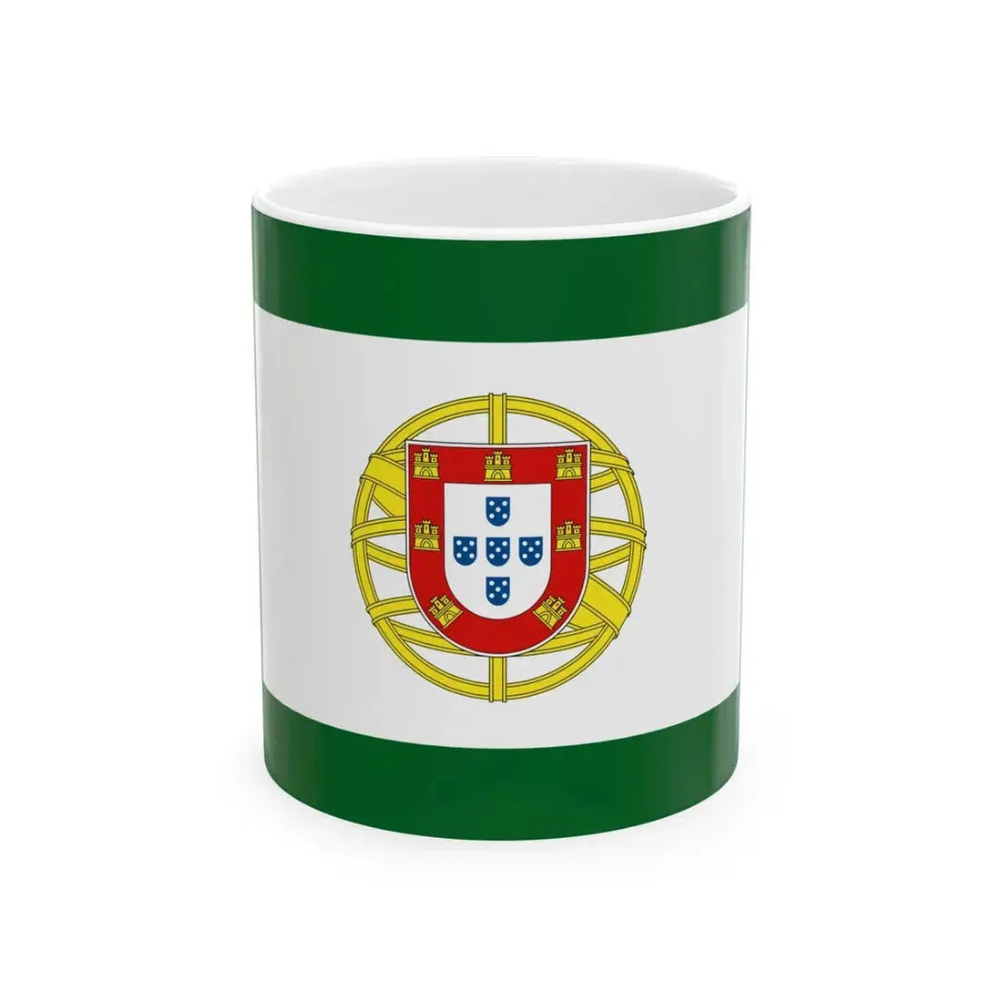 Flag of the Portuguese Assembly of the Republic (Portugal) White Coffee Mug 11oz - Go Mug Yourself