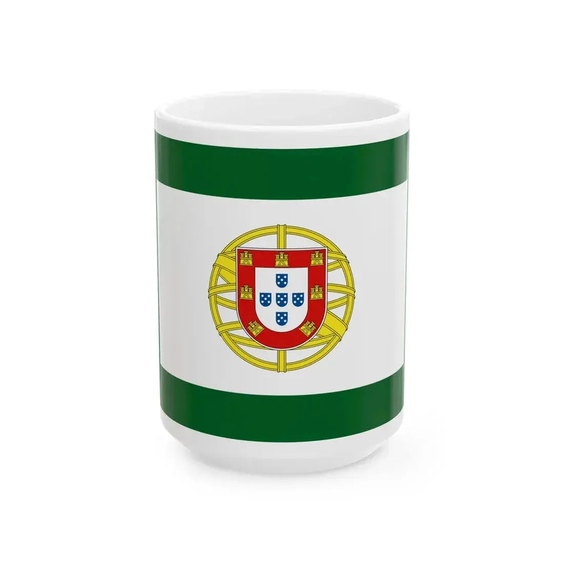 Flag of the Portuguese Assembly of the Republic (Portugal) White Coffee Mug 15oz - Go Mug Yourself