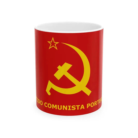 Flag of the Portuguese Communist Party (Portugal) White Coffee Mug 11oz - Go Mug Yourself