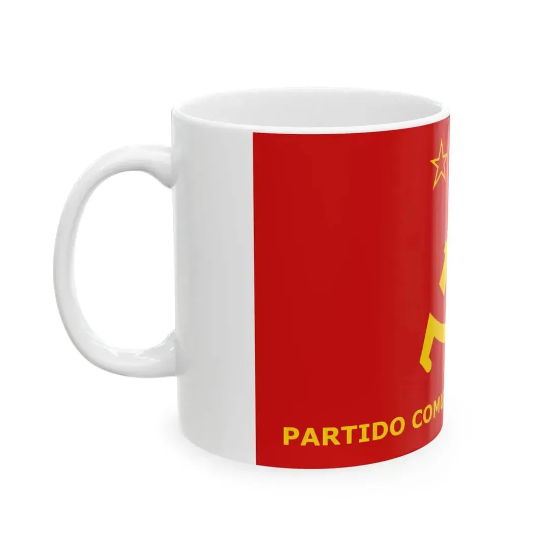 Flag of the Portuguese Communist Party (Portugal) White Coffee Mug - Go Mug Yourself