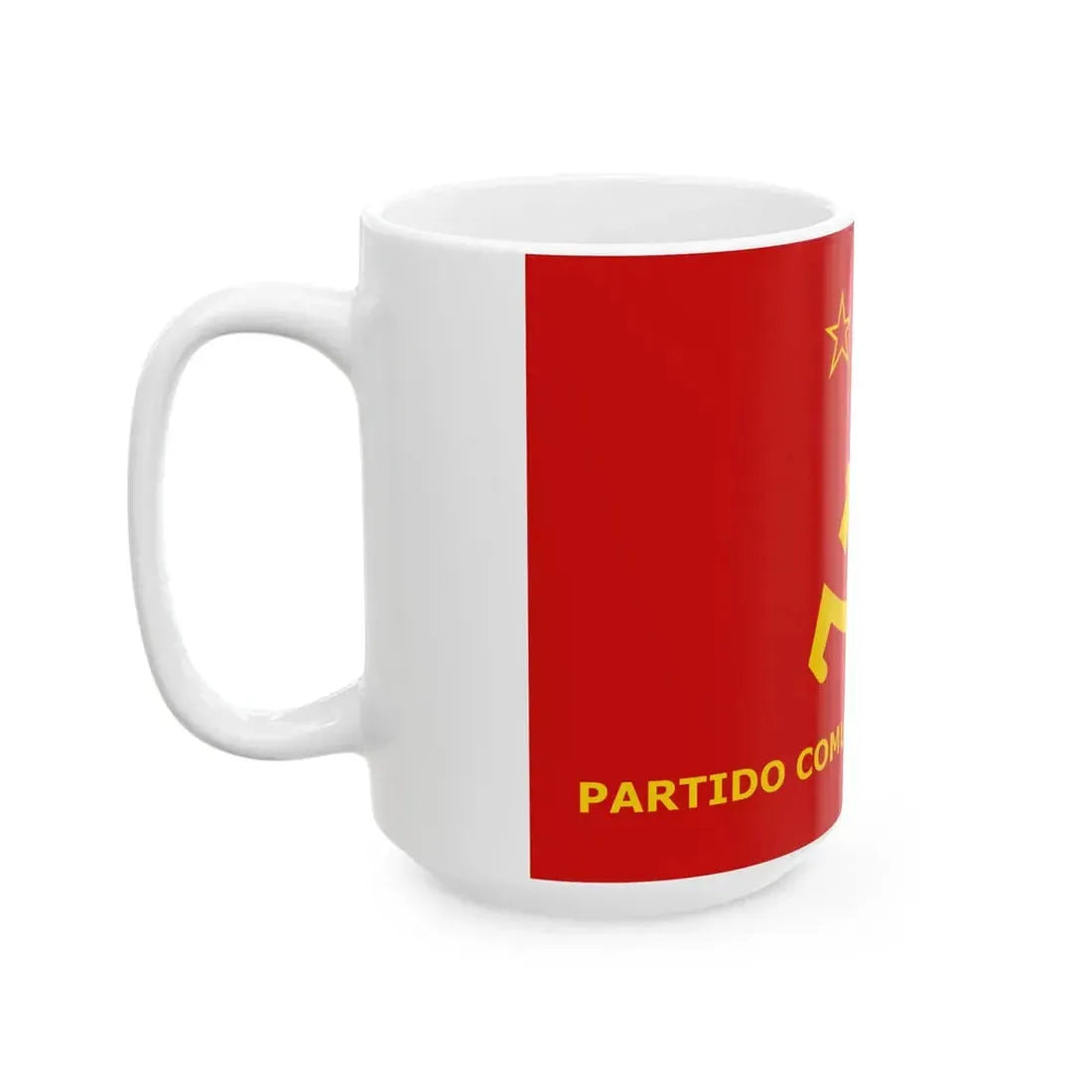 Flag of the Portuguese Communist Party (Portugal) White Coffee Mug - Go Mug Yourself