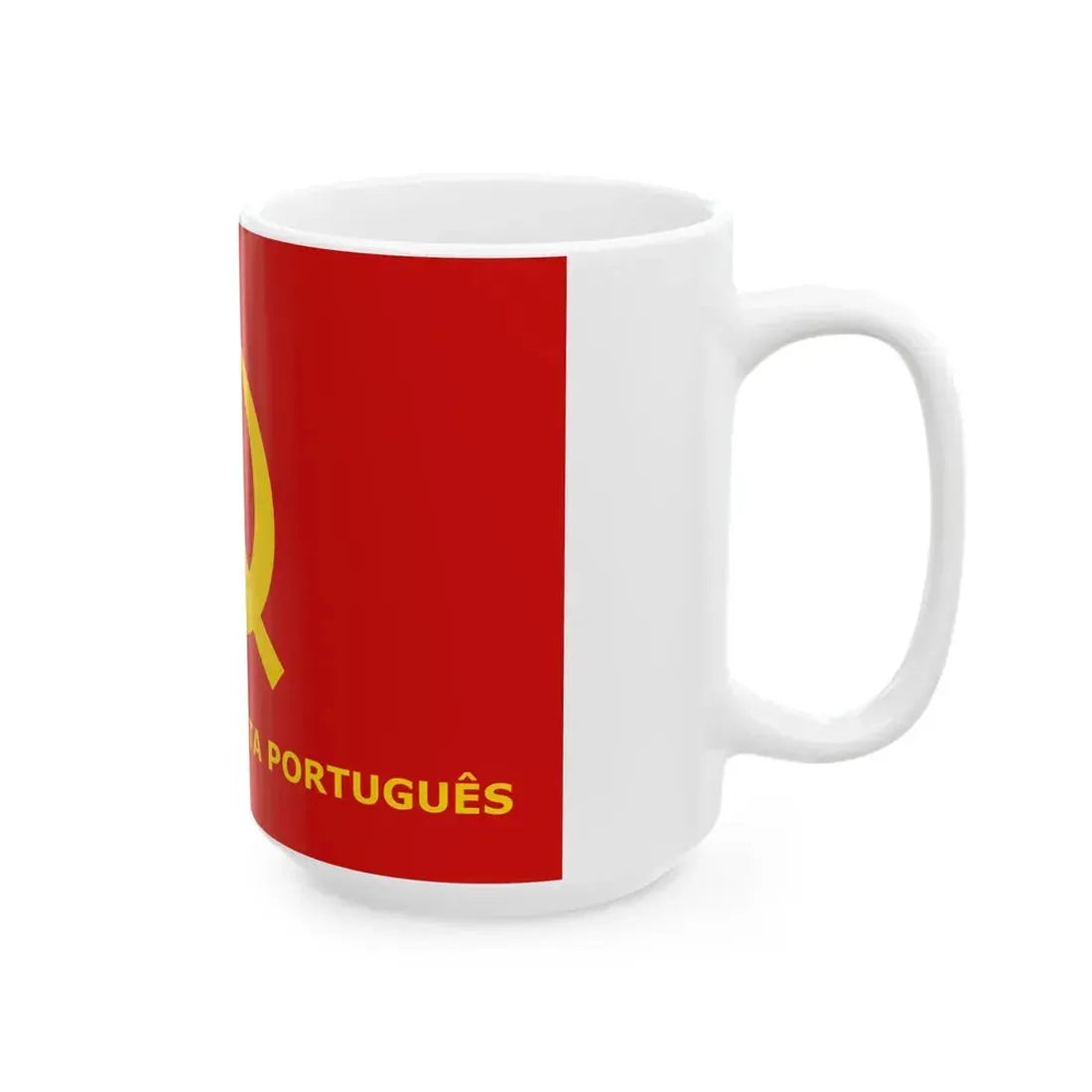 Flag of the Portuguese Communist Party (Portugal) White Coffee Mug - Go Mug Yourself