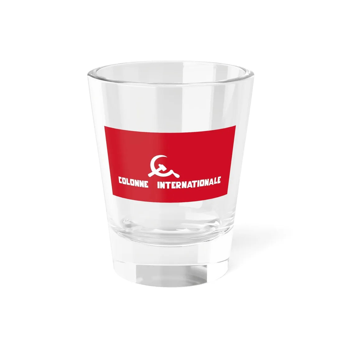 Flag of the POUM Colonne Internationale (Spain) Shot Glass 1.5oz 1.5oz - Go Mug Yourself