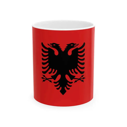 Flag of the President of Albania 1992-2002 (Albania) White Coffee Mug 11oz - Go Mug Yourself