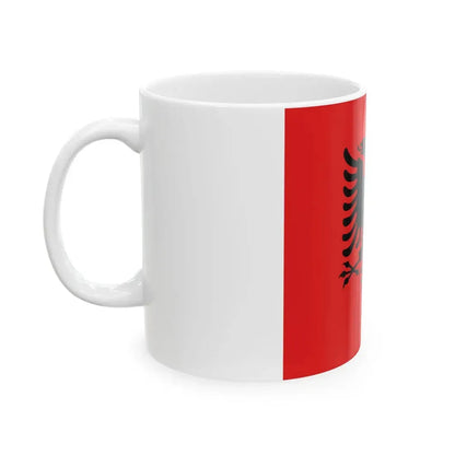 Flag of the President of Albania 1992-2002 (Albania) White Coffee Mug - Go Mug Yourself