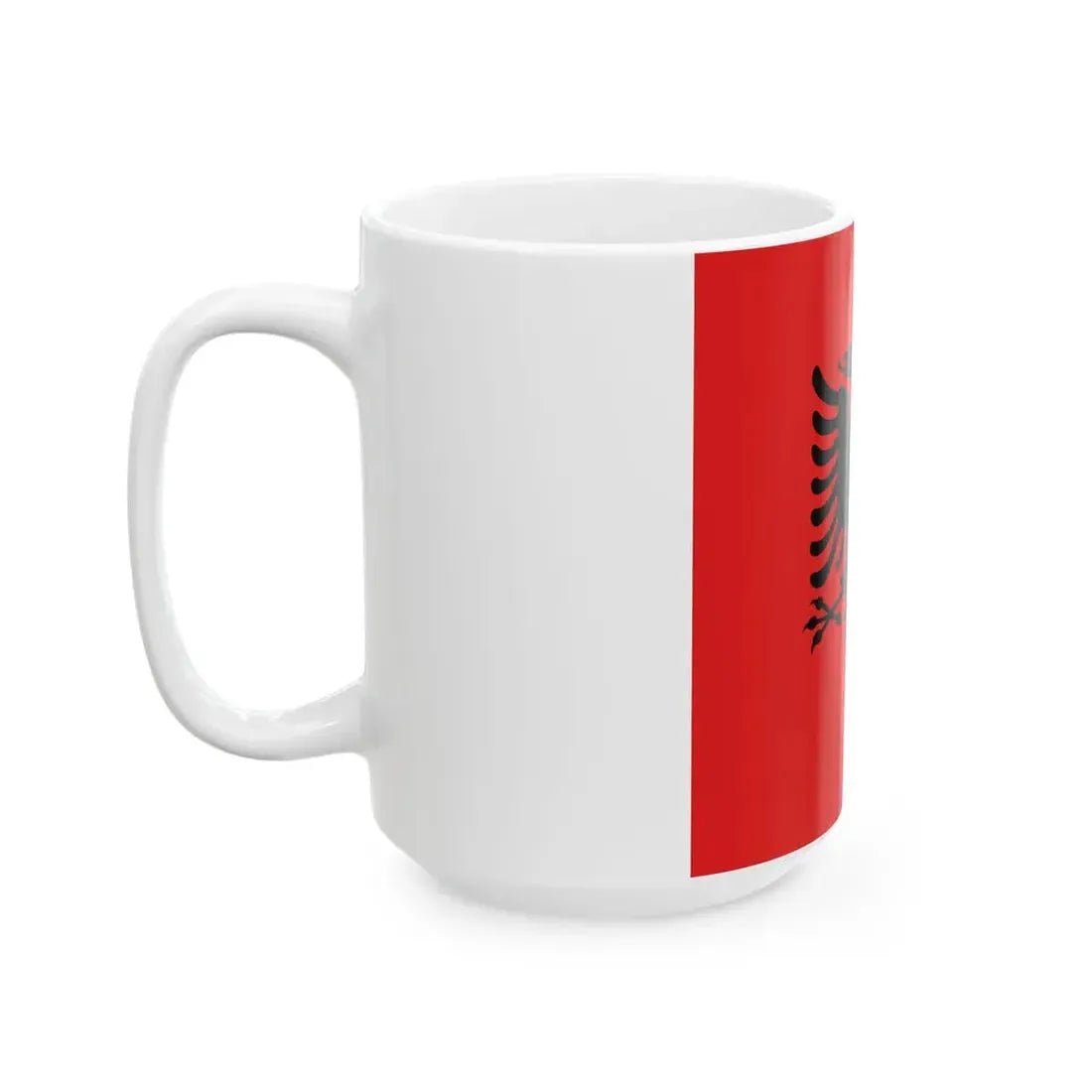 Flag of the President of Albania 1992-2002 (Albania) White Coffee Mug - Go Mug Yourself