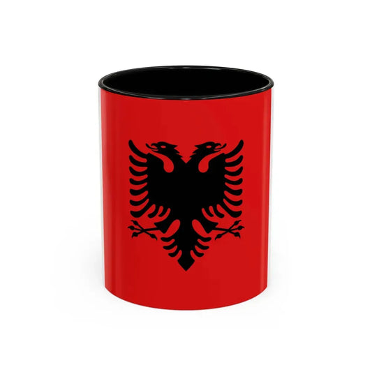 Flag of the President of Albania 1992 to 2002 - Accent Coffee Mug 11oz Black - Go Mug Yourself