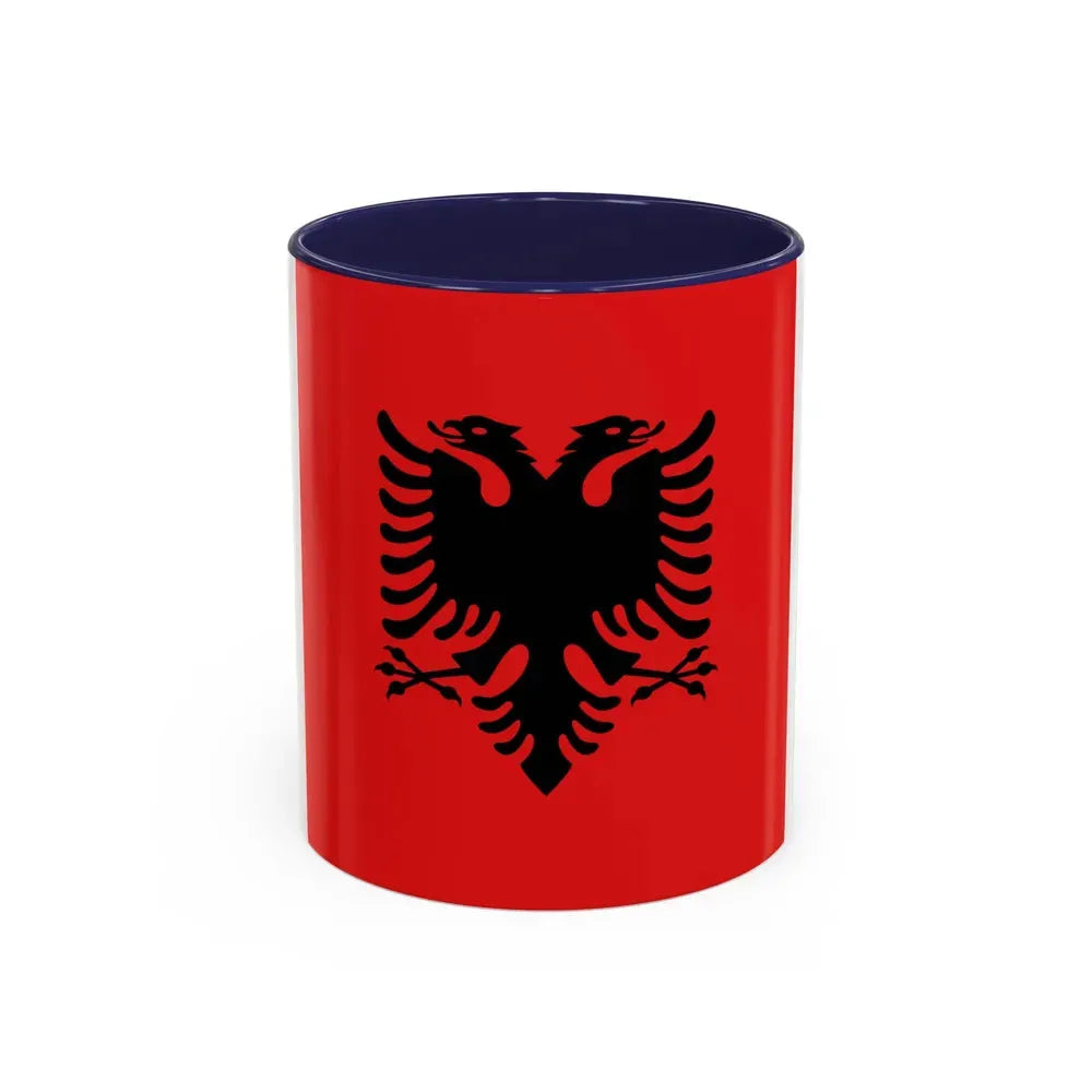 Flag of the President of Albania 1992 to 2002 - Accent Coffee Mug 11oz Navy - Go Mug Yourself
