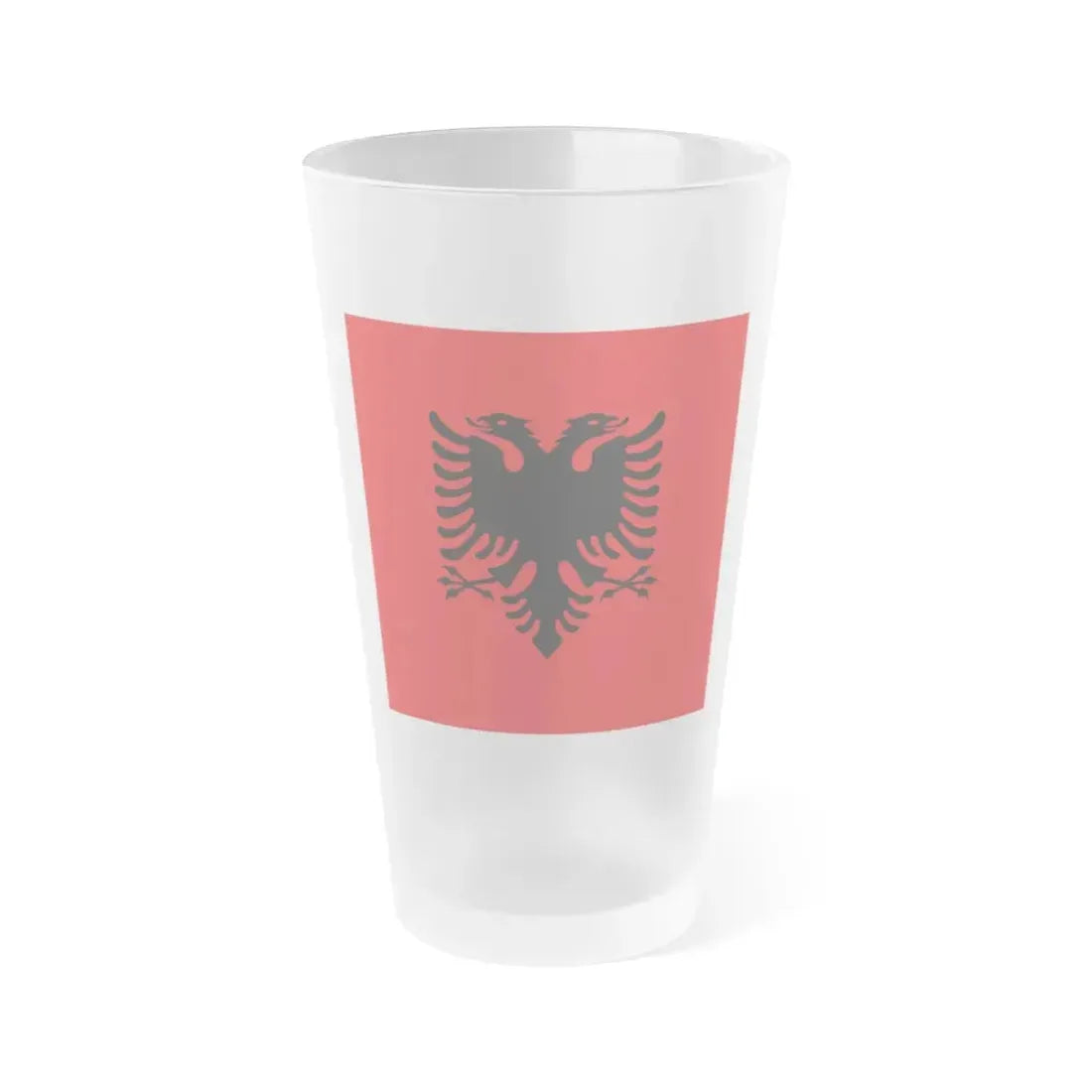 Flag of the President of Albania 1992 to 2002 - Frosted Pint Glass 16oz 16oz Frosted - Go Mug Yourself