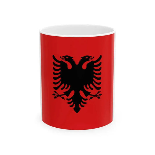 Flag of the President of Albania 1992 to 2002 - White Coffee Mug 11oz - Go Mug Yourself