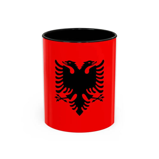 Flag of the President of Albania 2002 to 2014 - Accent Coffee Mug 11oz Black - Go Mug Yourself
