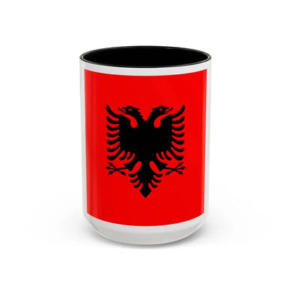 Flag of the President of Albania 2002 to 2014 - Accent Coffee Mug 15oz Black - Go Mug Yourself