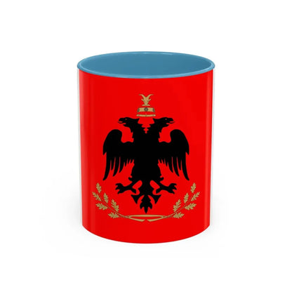 Flag of the President of Albania - Accent Coffee Mug 11oz Light Blue - Go Mug Yourself