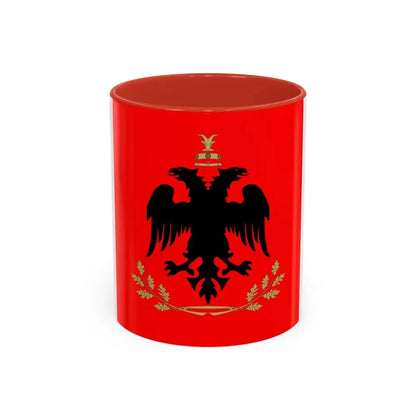 Flag of the President of Albania - Accent Coffee Mug 11oz Red - Go Mug Yourself