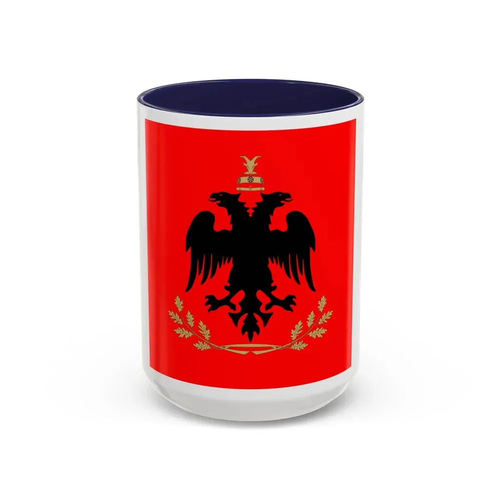 Flag of the President of Albania - Accent Coffee Mug 15oz Navy - Go Mug Yourself