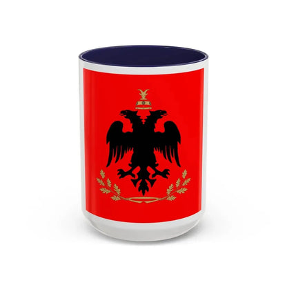 Flag of the President of Albania - Accent Coffee Mug 15oz Navy - Go Mug Yourself