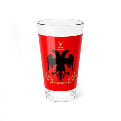 Flag of the President of Albania - Pint Glass 16oz 16oz - Go Mug Yourself