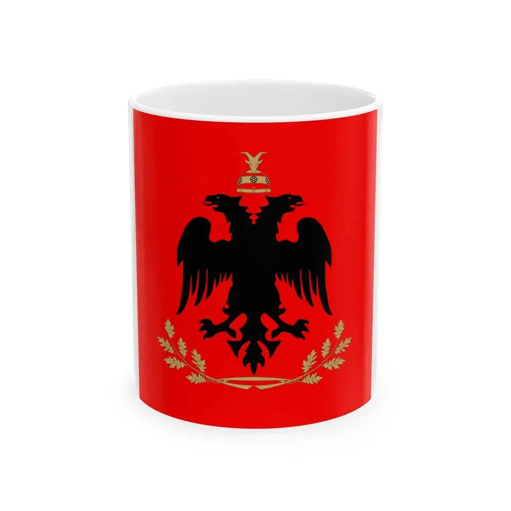 Flag of the President of Albania - White Coffee Mug 11oz - Go Mug Yourself