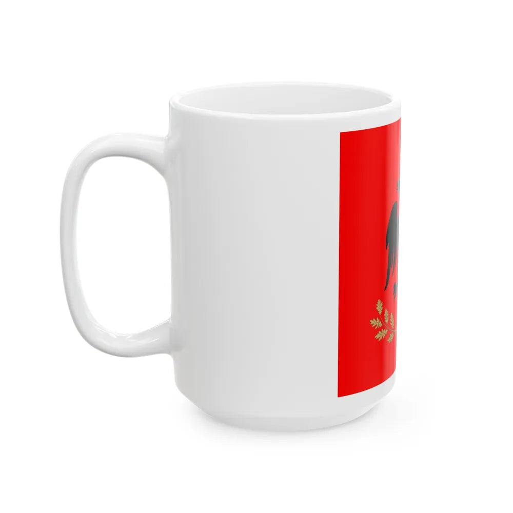 Flag of the President of Albania - White Coffee Mug-Go Mug Yourself