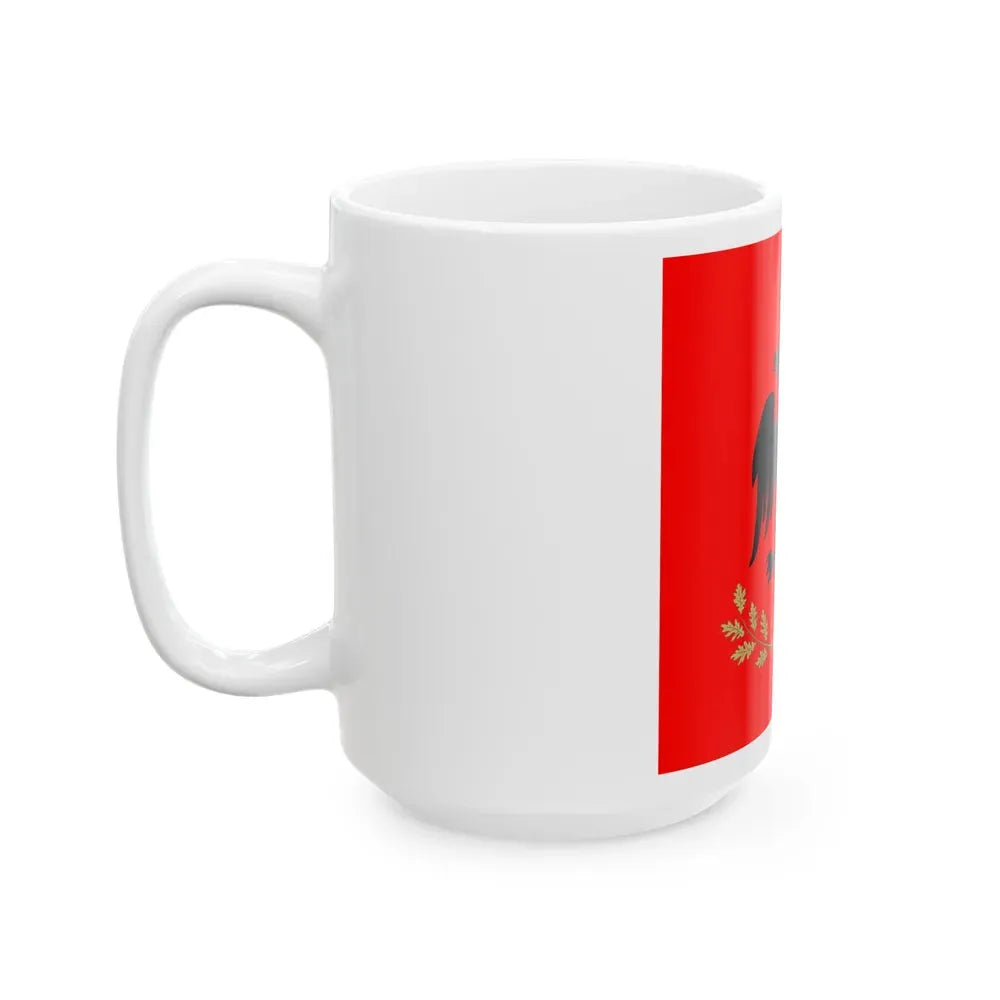 Flag of the President of Albania - White Coffee Mug - Go Mug Yourself