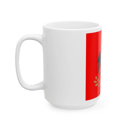 Flag of the President of Albania - White Coffee Mug - Go Mug Yourself