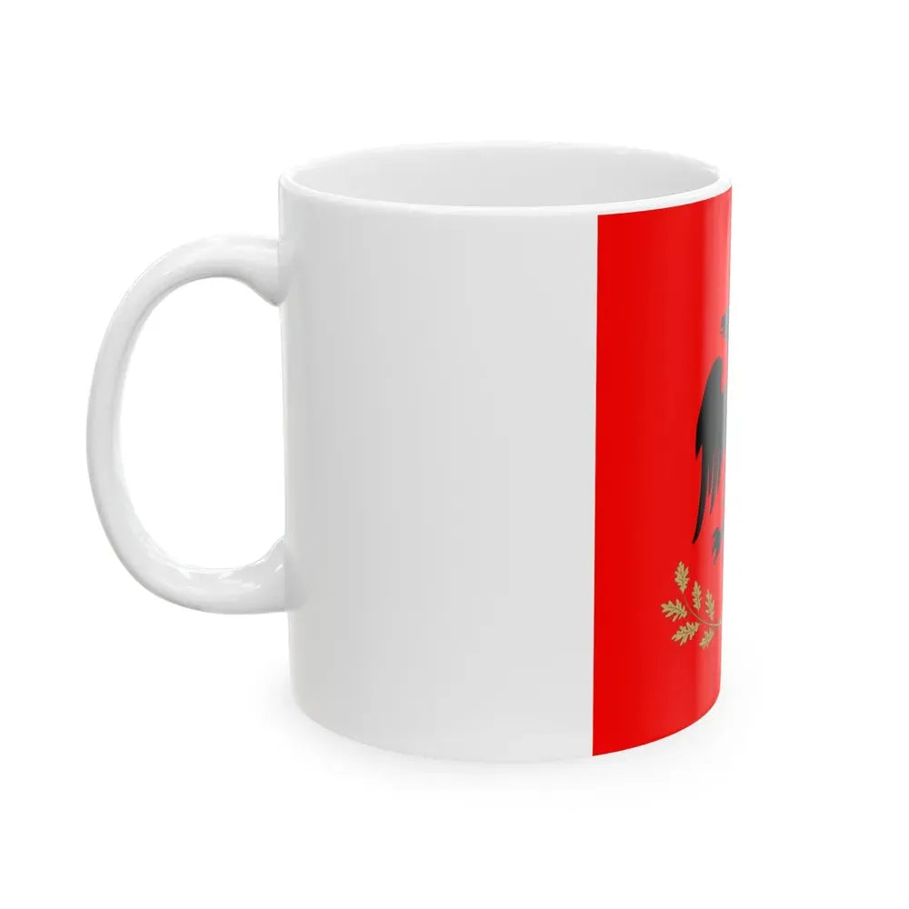 Flag of the President of Albania - White Coffee Mug - Go Mug Yourself