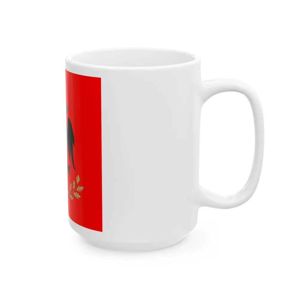 Flag of the President of Albania - White Coffee Mug-Go Mug Yourself