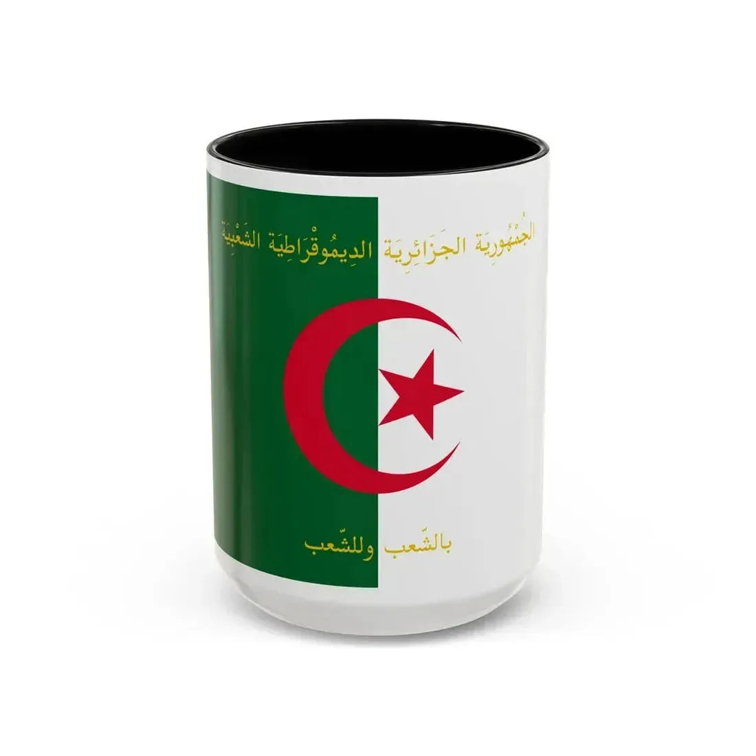 Flag of the President of Algeria - Accent Coffee Mug 15oz Black - Go Mug Yourself