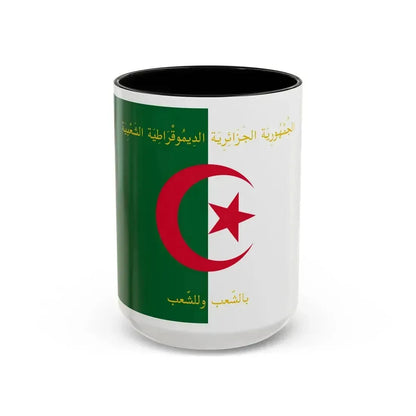 Flag of the President of Algeria - Accent Coffee Mug 15oz Black - Go Mug Yourself