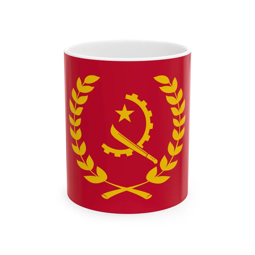 Flag of the President of Angola (Angola) White Coffee Mug 11oz - Go Mug Yourself