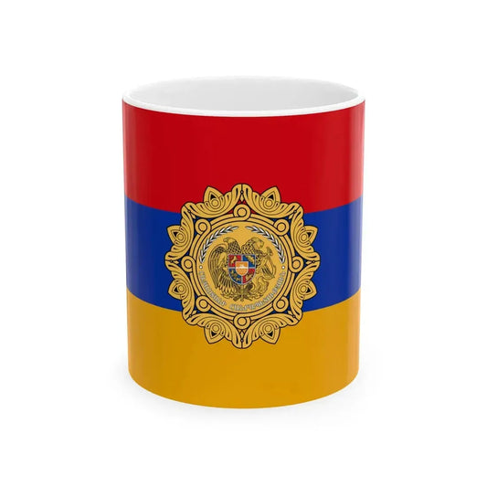 Flag of the President of Armenia (Armenia) White Coffee Mug 11oz - Go Mug Yourself