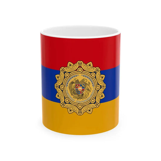 Flag of the President of Armenia (Armenia) White Coffee Mug 11oz - Go Mug Yourself