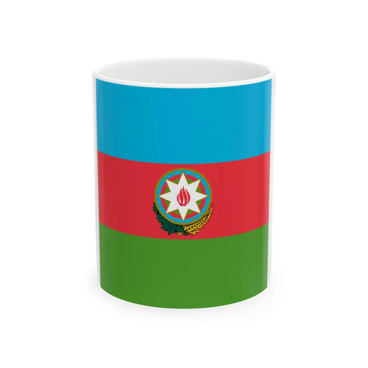 Flag of the President of Azerbaijan (Azerbaijan) White Coffee Mug 11oz - Go Mug Yourself