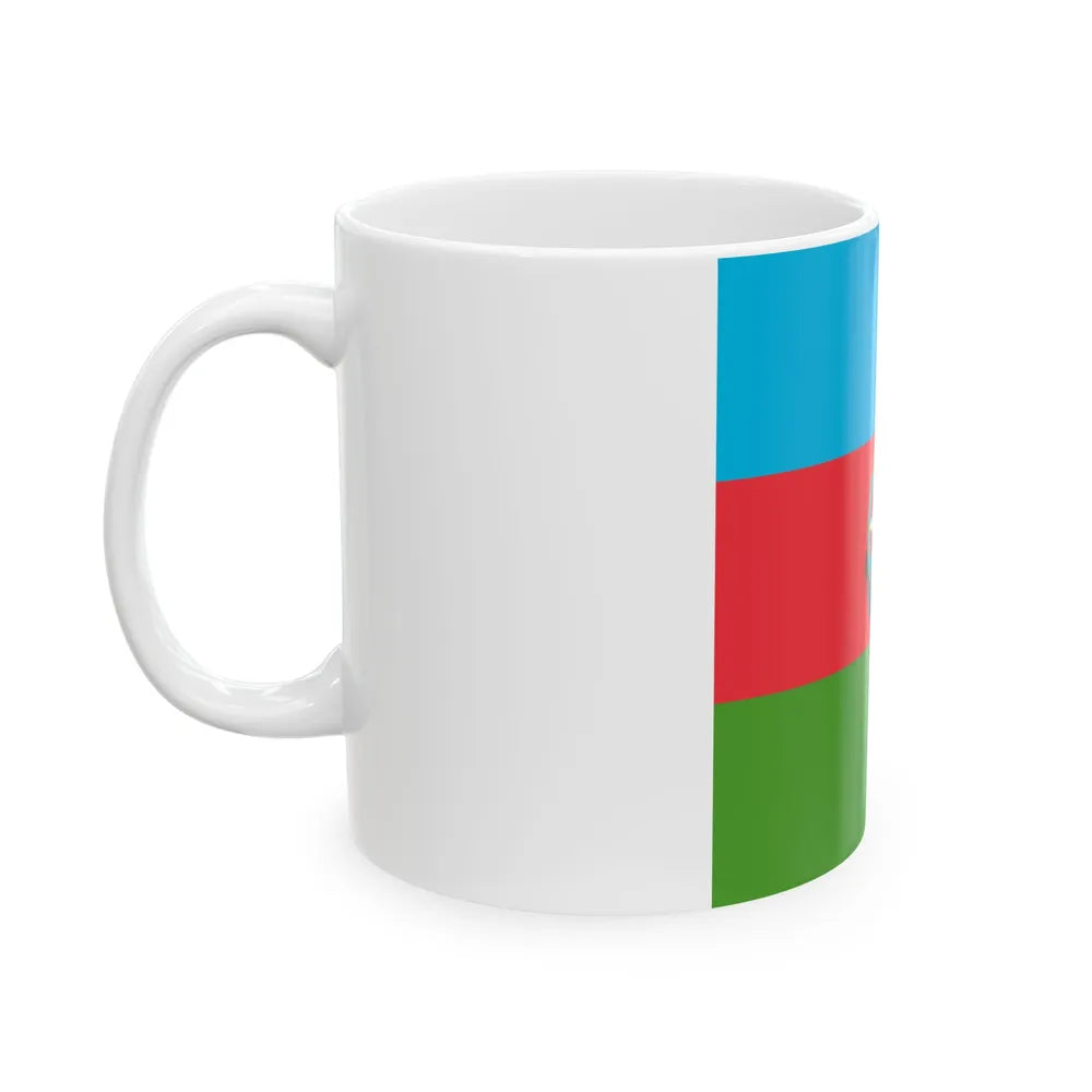 Flag of the President of Azerbaijan (Azerbaijan) White Coffee Mug - Go Mug Yourself