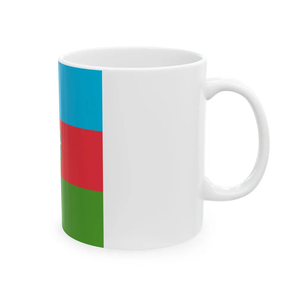 Flag of the President of Azerbaijan (Azerbaijan) White Coffee Mug - Go Mug Yourself