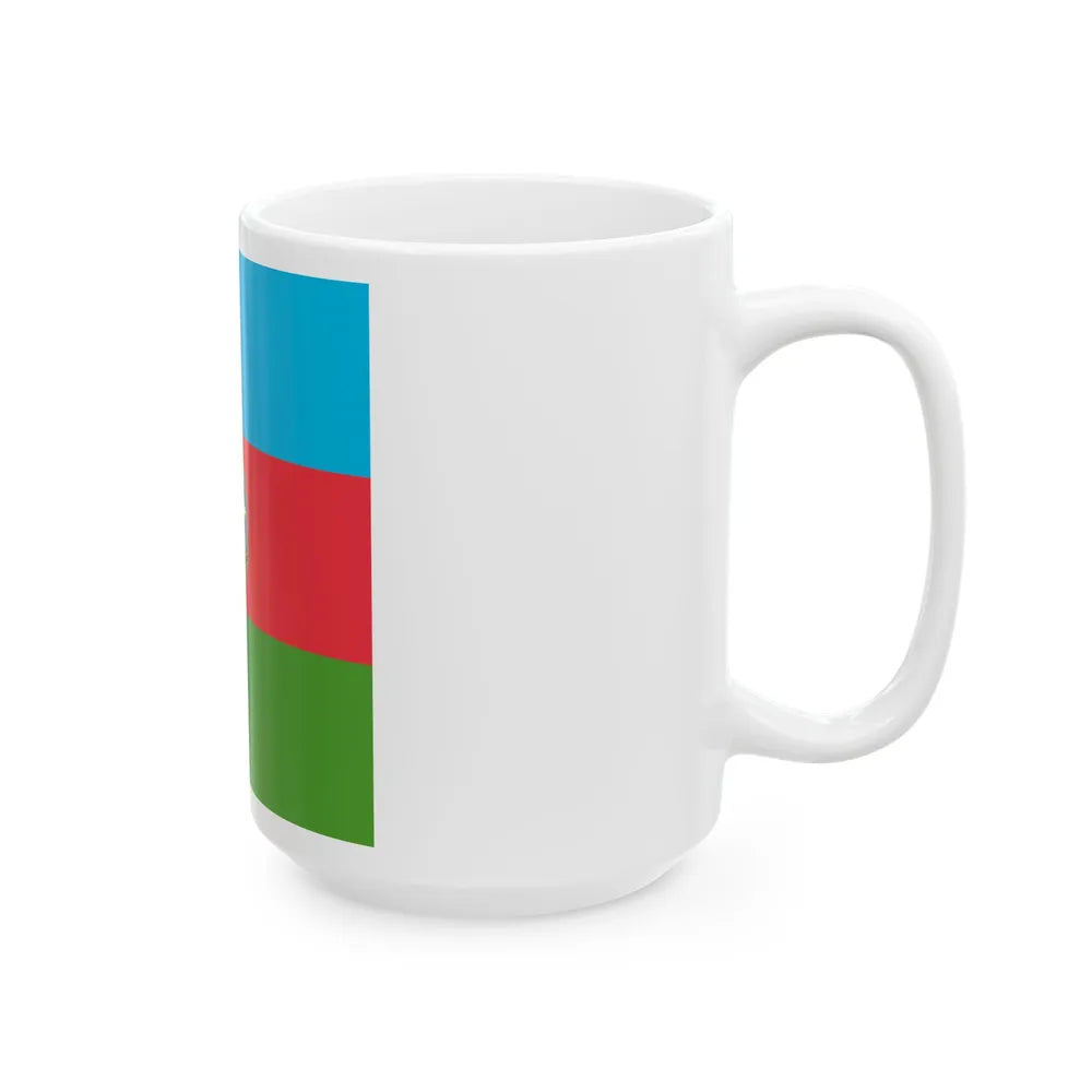 Flag of the President of Azerbaijan (Azerbaijan) White Coffee Mug - Go Mug Yourself