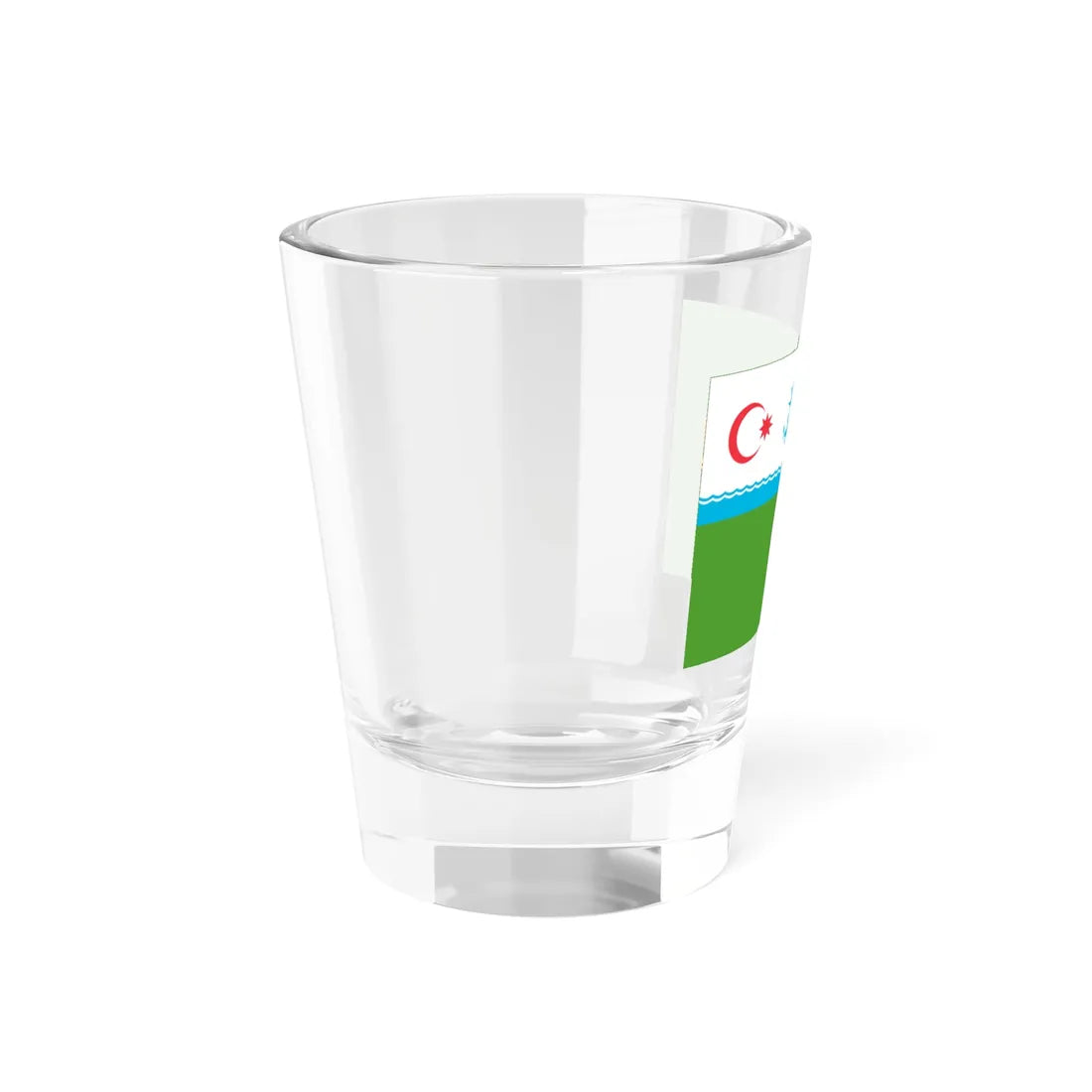 Flag of the President of Azerbaijan on board of a ship of the State Border Service (Azerbaijan) Shot Glass 1.5oz - Go Mug Yourself