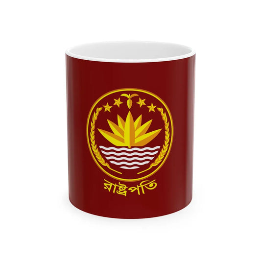 Flag of the President of Bangladesh (Bangladesh) White Coffee Mug 11oz - Go Mug Yourself