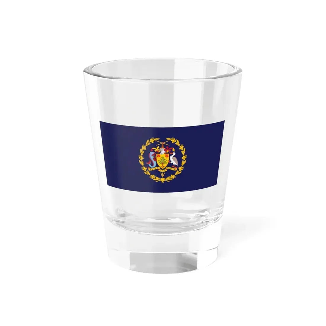 Flag of the President of Barbados (Barbados) Shot Glass 1.5oz 1.5oz - Go Mug Yourself