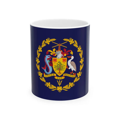 Flag of the President of Barbados (Barbados) White Coffee Mug 11oz - Go Mug Yourself