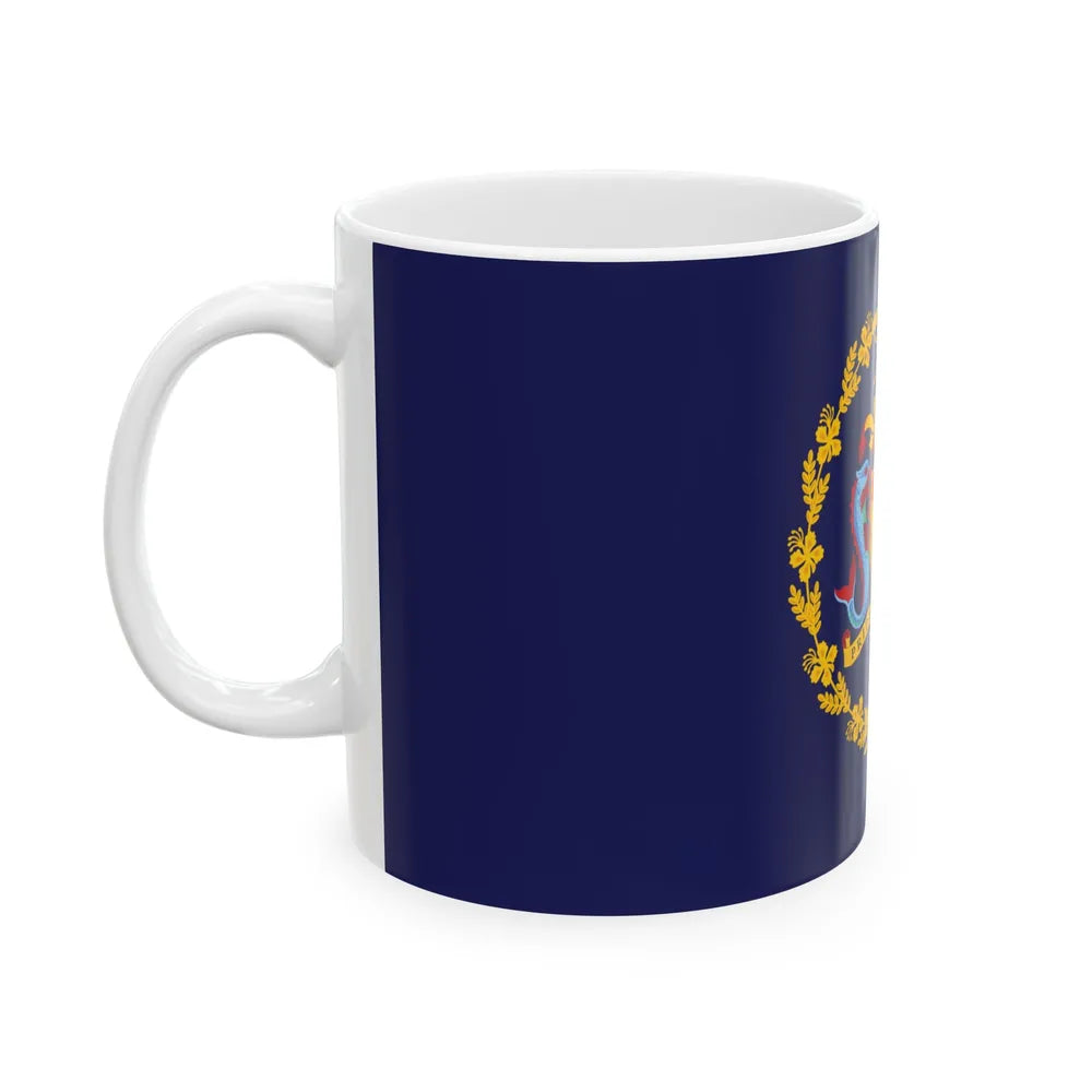 Flag of the President of Barbados (Barbados) White Coffee Mug - Go Mug Yourself