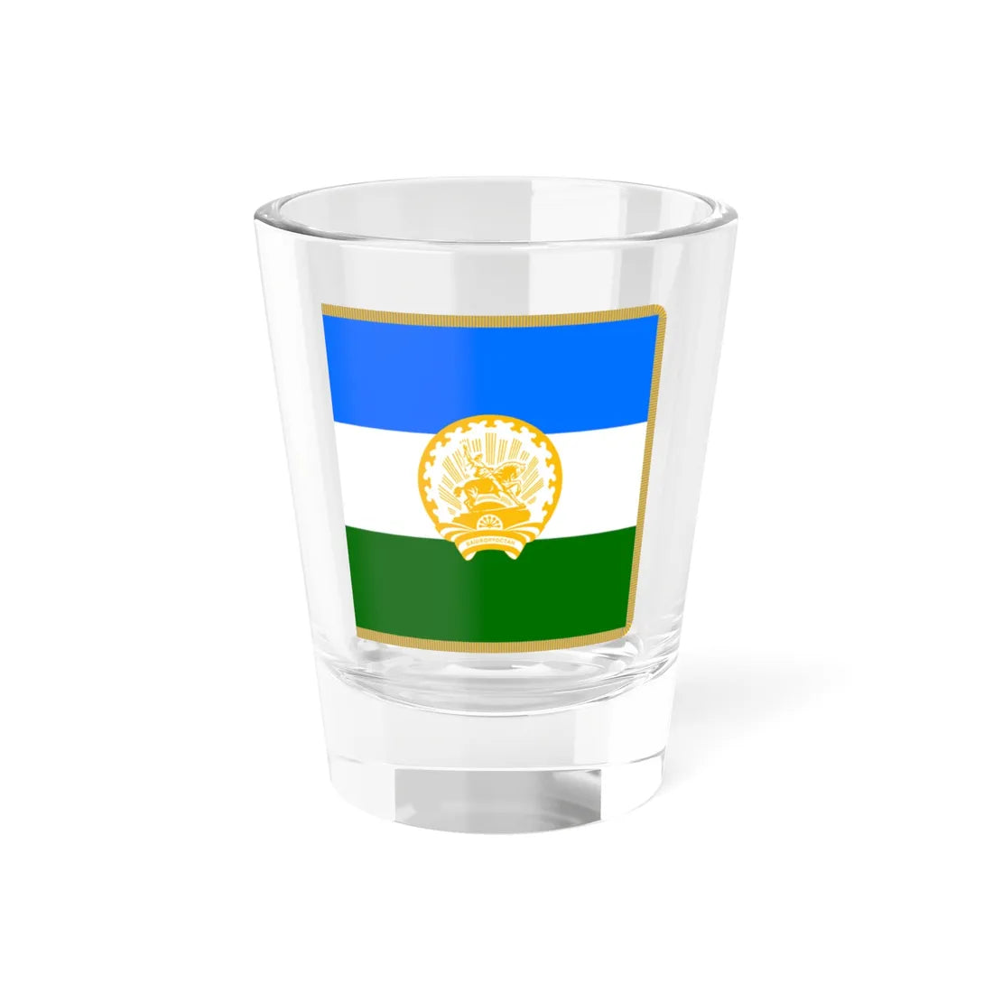 Flag of the President of Bashkortostan (Russia) Shot Glass 1.5oz 1.5oz - Go Mug Yourself
