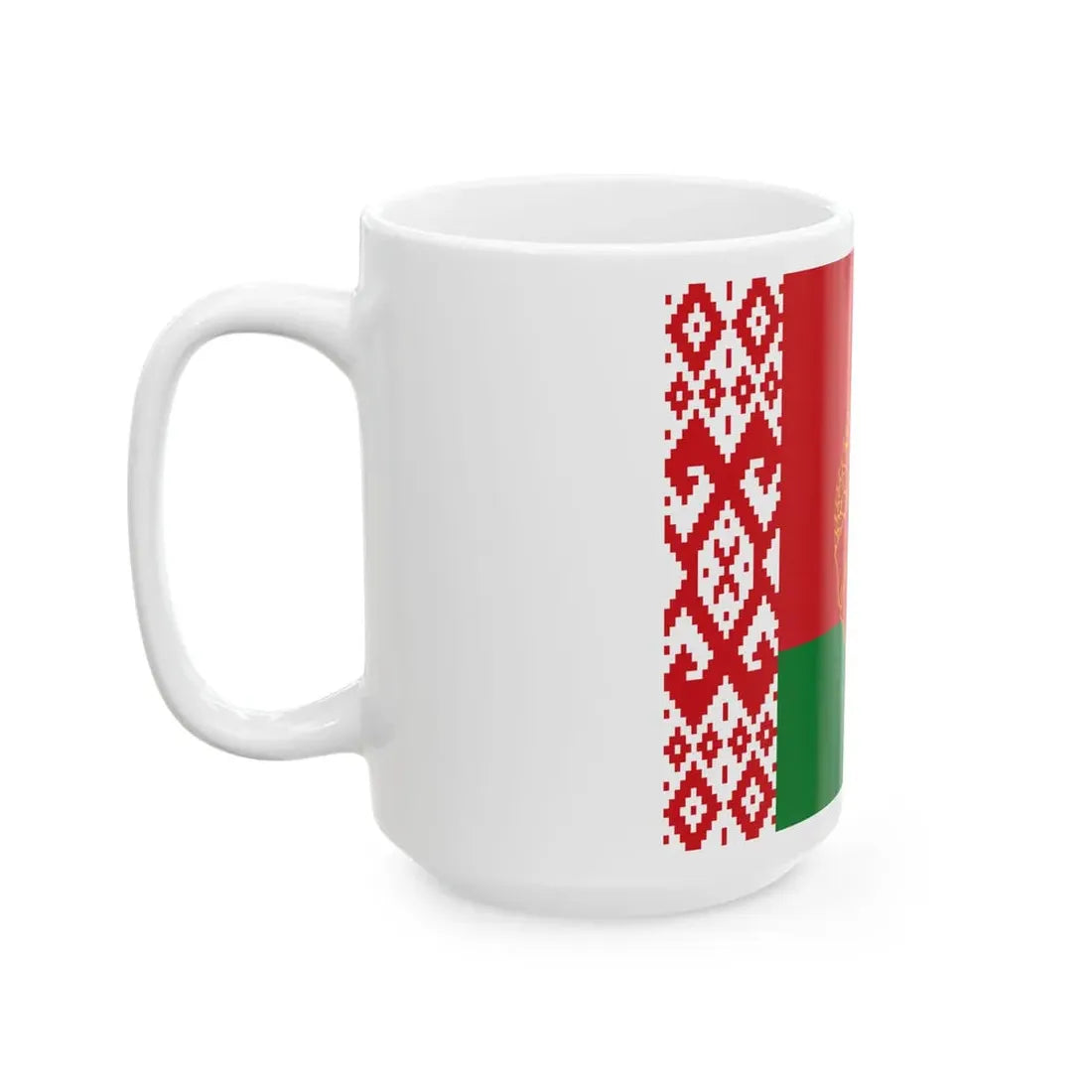 Flag of the President of Belarus (Belarus) White Coffee Mug - Go Mug Yourself
