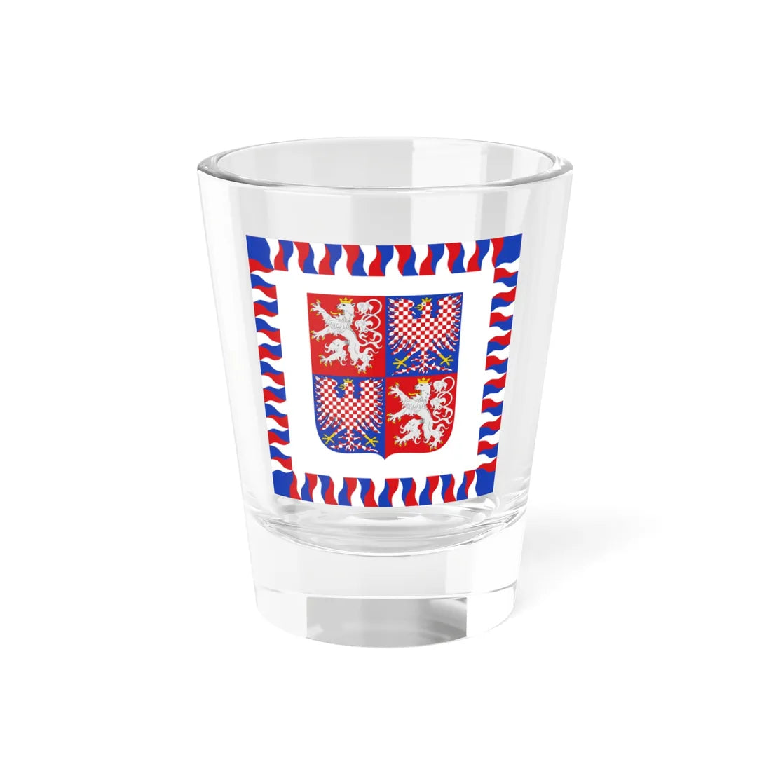 Flag of the President of Bohemia and Moravia 1939-1945 (Czech Republic) Shot Glass 1.5oz 1.5oz - Go Mug Yourself