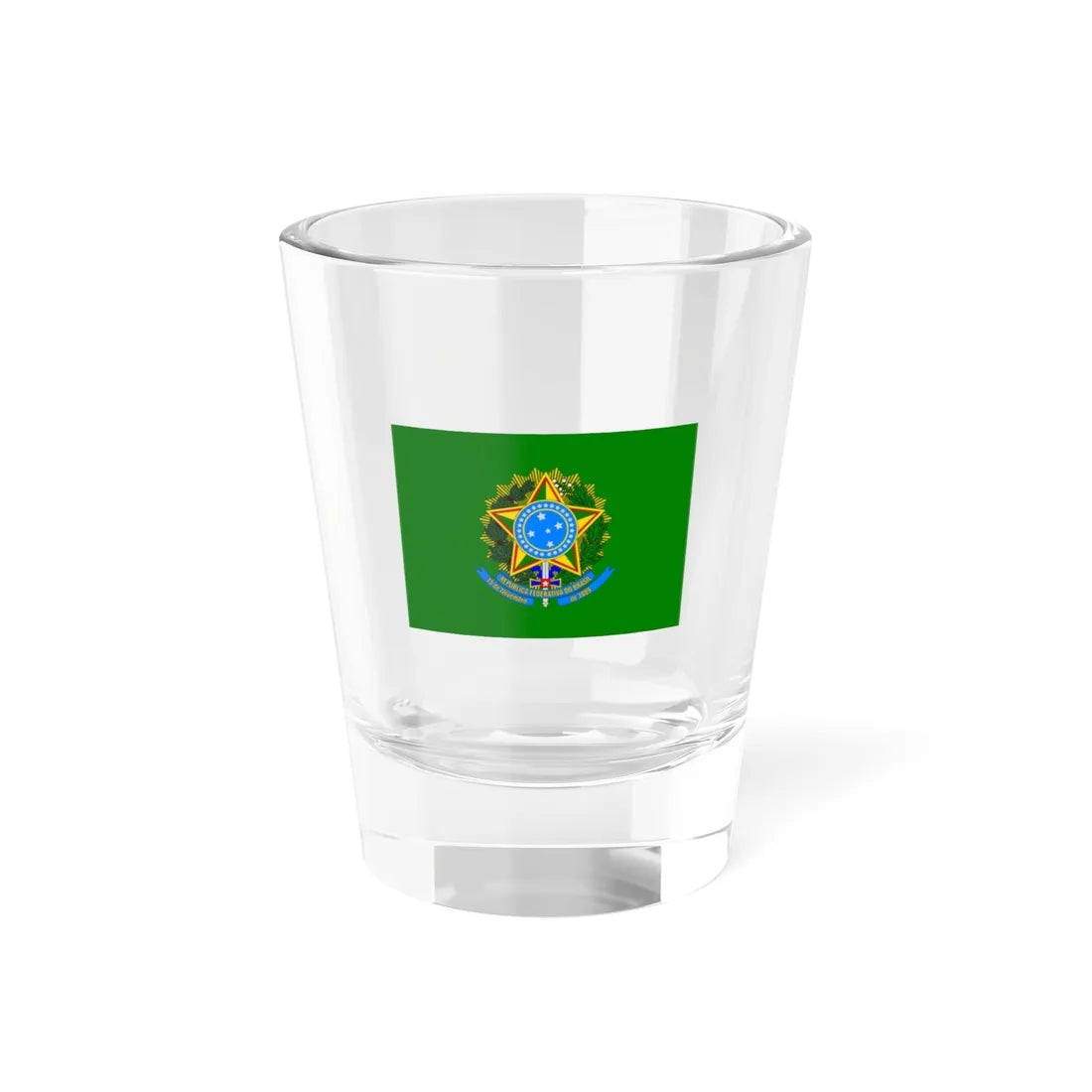 Flag of the President of Brazil (Brazil) Shot Glass 1.5oz 1.5oz - Go Mug Yourself