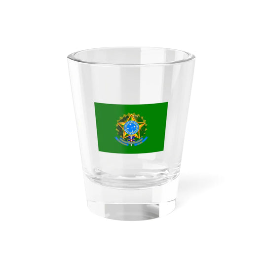 Flag of the President of Brazil (Brazil) Shot Glass 1.5oz 1.5oz - Go Mug Yourself