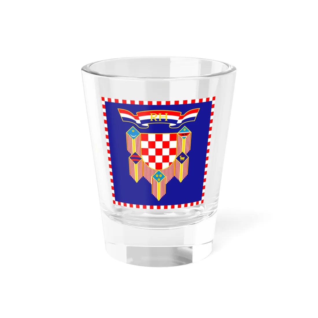 Flag of the President of Croatia (Croatia) Shot Glass 1.5oz 1.5oz - Go Mug Yourself