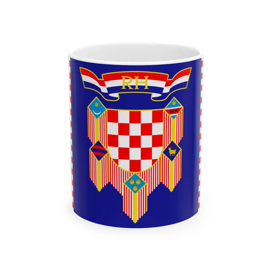 Flag of the President of Croatia (Croatia) White Coffee Mug 11oz - Go Mug Yourself