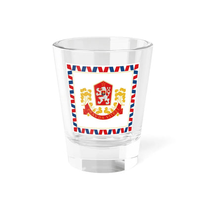 Flag of the President of Czechoslovakia 1960-1990 (Czech Republic) Shot Glass 1.5oz 1.5oz - Go Mug Yourself