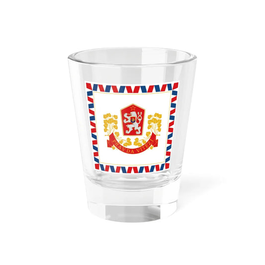Flag of the President of Czechoslovakia 1960-1990 (Czech Republic) Shot Glass 1.5oz 1.5oz - Go Mug Yourself